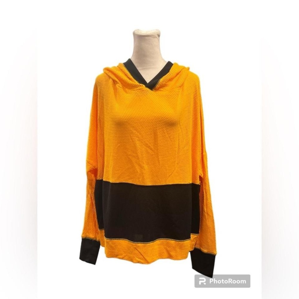 Emma & Sam Mens Mesh Hoodie Gold Black Colorblock Pullover K277 9690 New